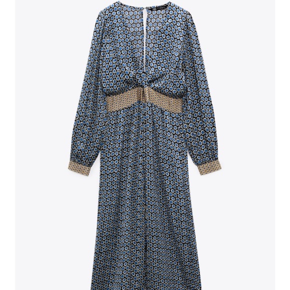 ZARA GEOMETRIC PRINT JUMPSUIT - Picture 7 of 10